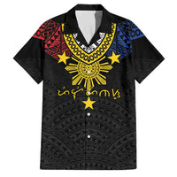Philippines Heritage Baybayin Mix Polynesian Family Matching Summer Maxi Dress and Hawaiian Shirt