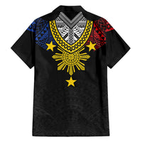 Philippines Heritage Baybayin Mix Polynesian Family Matching Summer Maxi Dress and Hawaiian Shirt