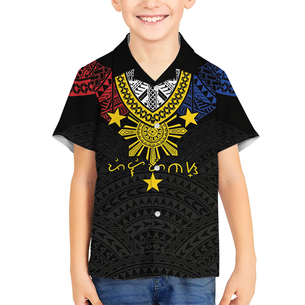Philippines Heritage Baybayin Mix Polynesian Family Matching Summer Maxi Dress and Hawaiian Shirt