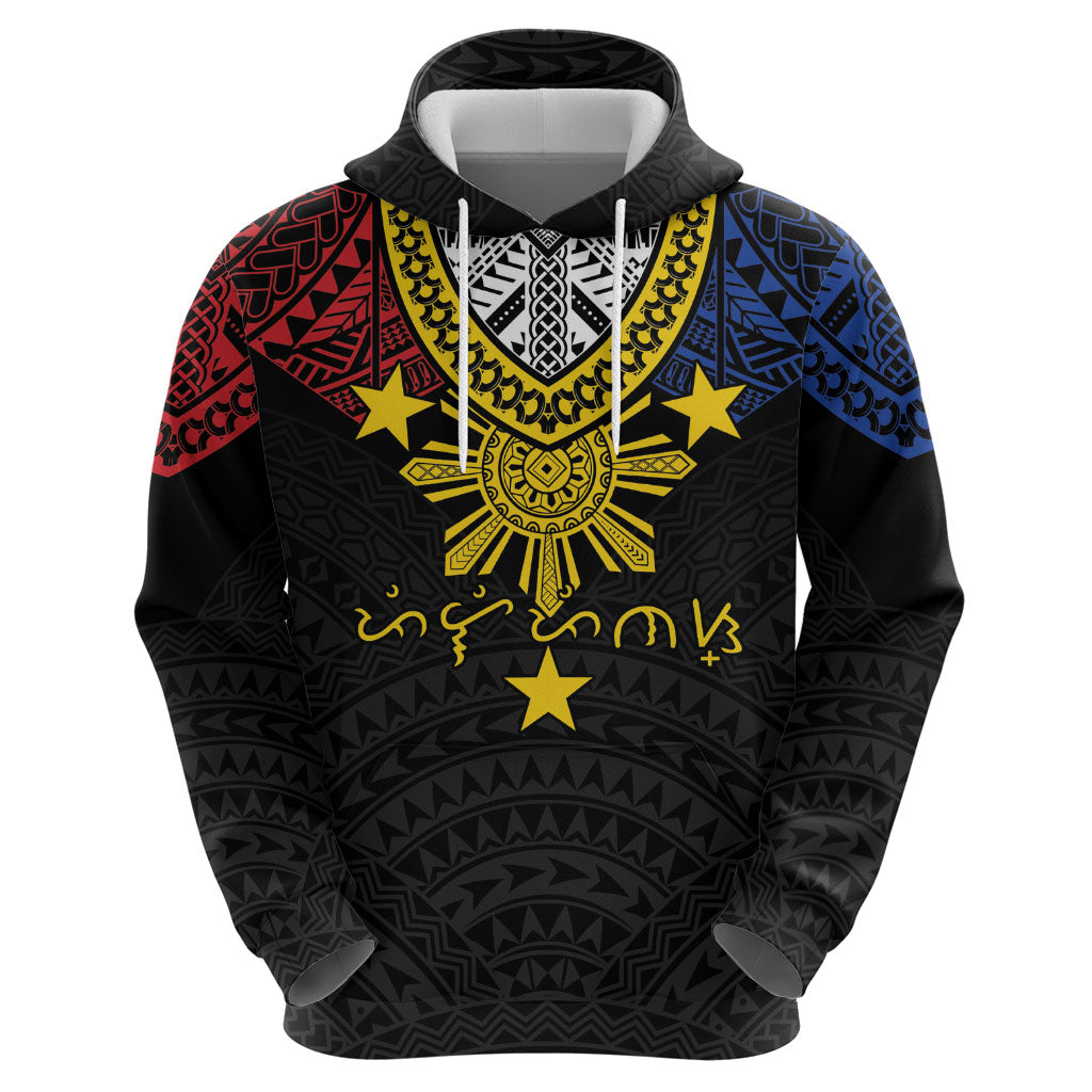 Philippines Heritage Baybayin Mix Polynesian Hoodie LT7 - Polynesian Pride