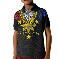 Philippines Heritage Baybayin Mix Polynesian Kid Polo Shirt