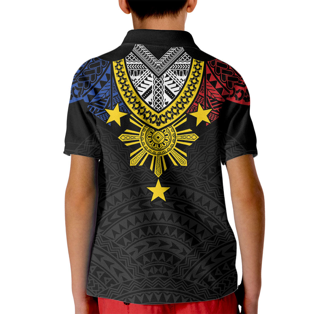 Philippines Heritage Baybayin Mix Polynesian Kid Polo Shirt