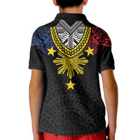Philippines Heritage Baybayin Mix Polynesian Kid Polo Shirt