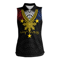 Philippines Heritage Baybayin Mix Polynesian Women Sleeveless Polo Shirt