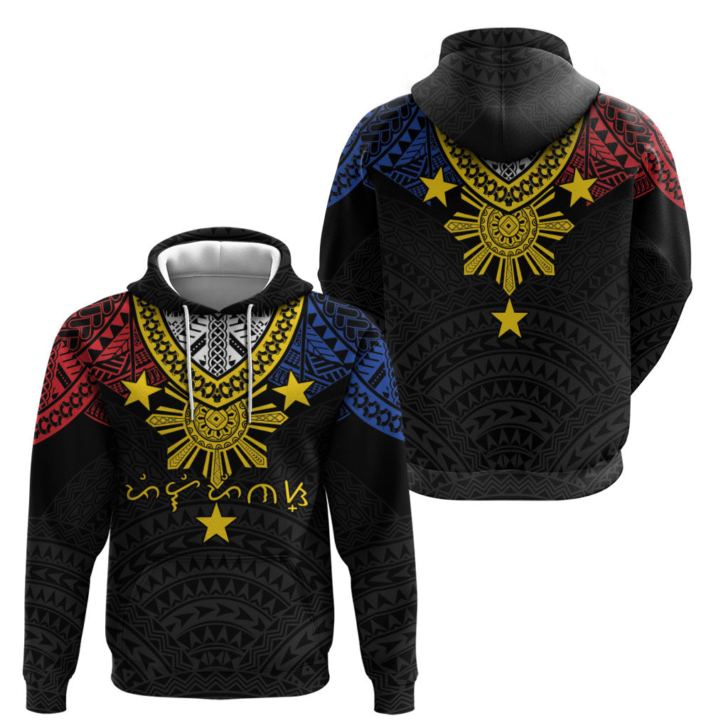 Philippines Heritage Baybayin Mix Polynesian Zip Hoodie LT7 - Polynesian Pride