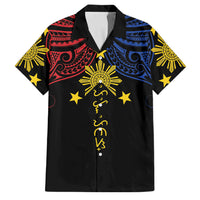 Philippines Heritage Personalized Family Matching Tank Maxi Dress and Hawaiian Shirt Baybayin Philipinas Sun