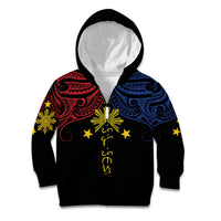 Philippines Heritage Personalized Kid Hoodie Baybayin Philipinas Sun