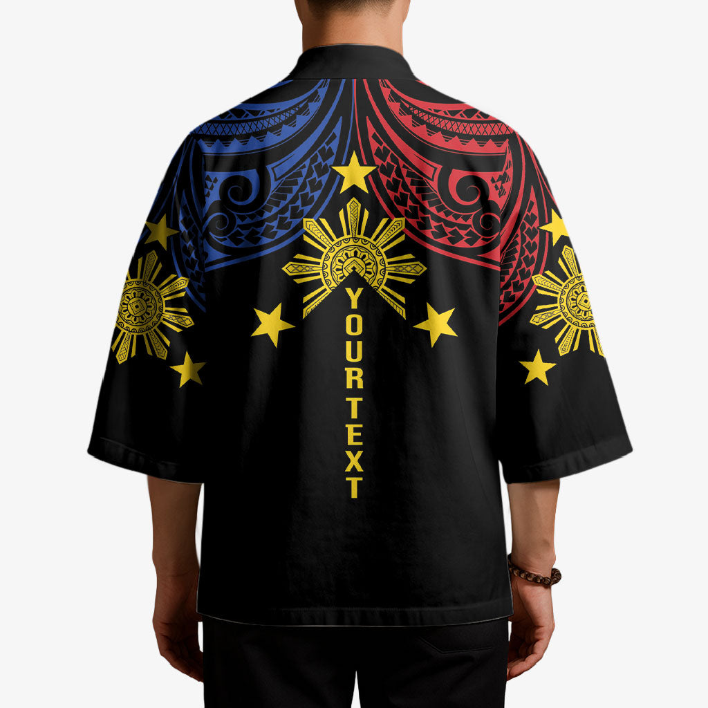 Philippines Heritage Personalized Kimono Baybayin Philipinas Sun