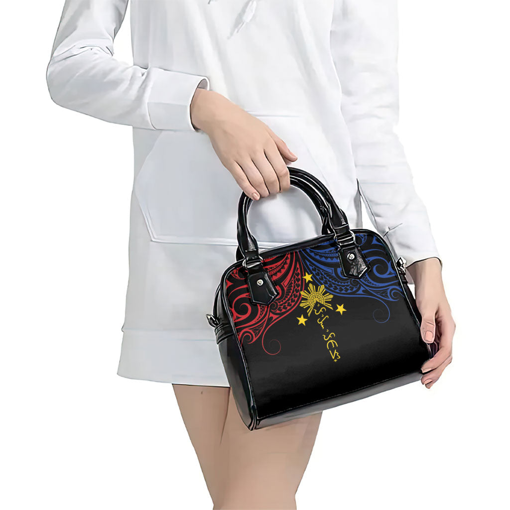 Philippines Heritage Shoulder Handbag Baybayin Philipinas Sun LT7 - Polynesian Pride
