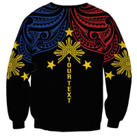 Philippines Heritage Personalized Sweatshirt Baybayin Philipinas Sun