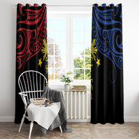 Philippines Heritage Window Curtain Baybayin Philipinas Sun