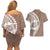 Polynesian Pride Couples Matching Off Shoulder Short Dress and Hawaiian Shirt Polynesia Tribal - Tropical Brown LT7 - Polynesian Pride