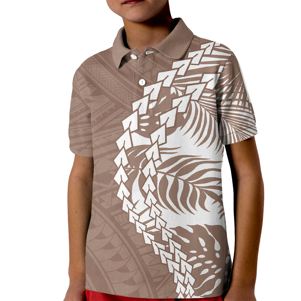 Polynesian Pride Kid Polo Shirt Polynesia Tribal - Tropical Brown LT7 Kid Brown - Polynesian Pride