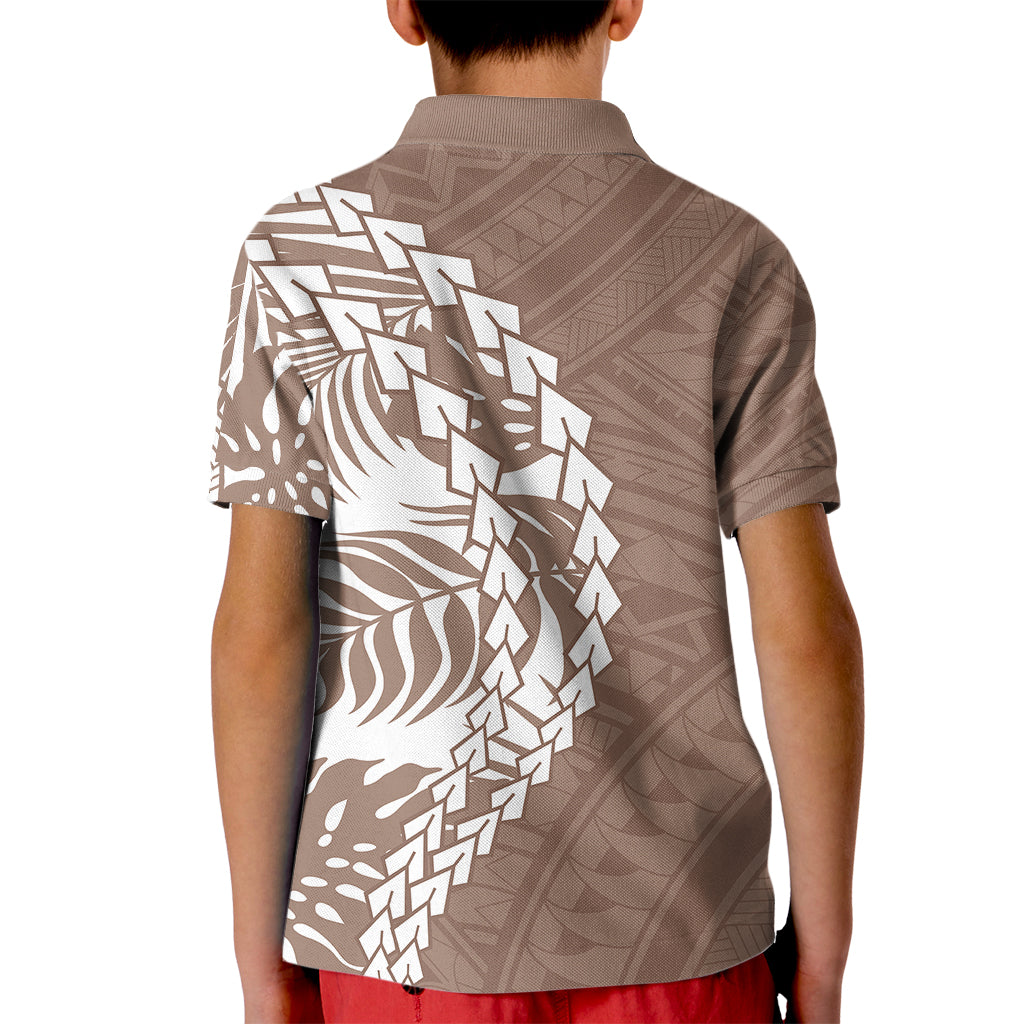 Polynesian Pride Kid Polo Shirt Polynesia Tribal - Tropical Brown LT7 - Polynesian Pride
