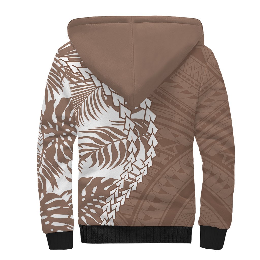 Polynesian Pride Sherpa Hoodie Polynesia Tribal - Tropical Brown LT7 - Polynesian Pride