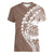 Polynesian Pride Women V Neck T Shirt Polynesia Tribal - Tropical Brown LT7 Female Brown - Polynesian Pride
