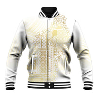 Samoa Lotu Tamaiti Mamanu Siapo Baseball Jacket Golden Plumeria LT7 Unisex Gold - Polynesian Pride