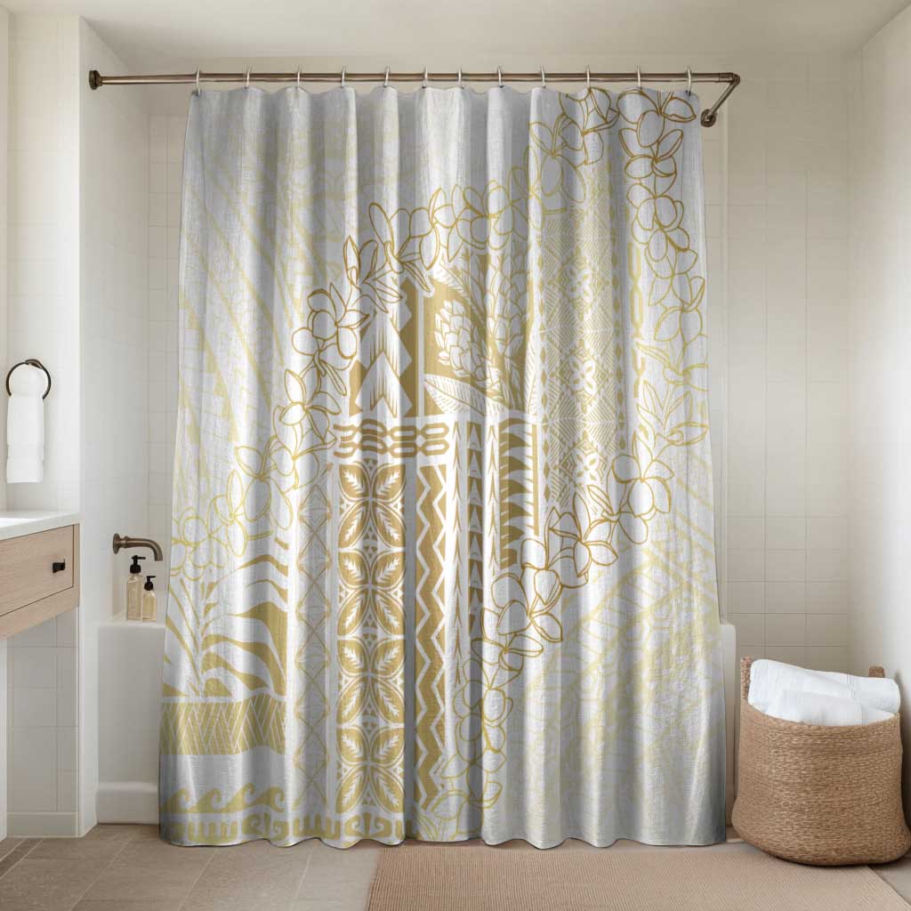 Samoa Lotu Tamaiti Mamanu Siapo Bathroom Set Golden Plumeria - Polynesian Pride