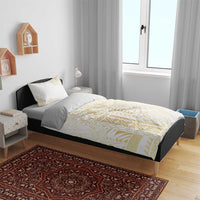 Samoa Lotu Tamaiti Mamanu Siapo Bedding Set Golden Plumeria - Polynesian Pride