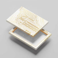 Samoa Lotu Tamaiti Mamanu Siapo Canvas Wall Art Golden Plumeria - Polynesian Pride