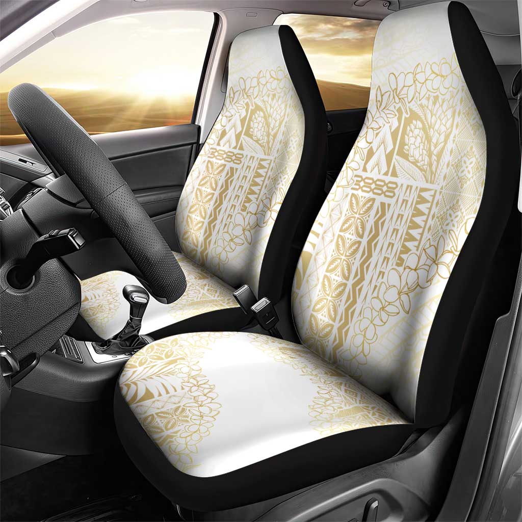 Samoa Lotu Tamaiti Mamanu Siapo Car Seat Cover Golden Plumeria - Polynesian Pride