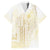 Samoa Lotu Tamaiti Mamanu Siapo Family Matching Off The Shoulder Long Sleeve Dress and Hawaiian Shirt Golden Plumeria - Polynesian Pride