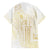 Samoa Lotu Tamaiti Mamanu Siapo Family Matching Off The Shoulder Long Sleeve Dress and Hawaiian Shirt Golden Plumeria - Polynesian Pride