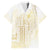 Samoa Lotu Tamaiti Mamanu Siapo Family Matching Off Shoulder Maxi Dress and Hawaiian Shirt Golden Plumeria - Polynesian Pride