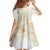 Samoa Lotu Tamaiti Mamanu Siapo Family Matching Off Shoulder Short Dress and Hawaiian Shirt Golden Plumeria - Polynesian Pride