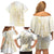 Samoa Lotu Tamaiti Mamanu Siapo Family Matching Off Shoulder Short Dress and Hawaiian Shirt Golden Plumeria - Polynesian Pride