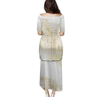 Samoa Lotu Tamaiti Mamanu Siapo Family Matching Puletasi and Hawaiian Shirt Golden Plumeria - Polynesian Pride