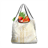 Samoa Lotu Tamaiti Mamanu Siapo Grocery Bag Golden Plumeria - Polynesian Pride