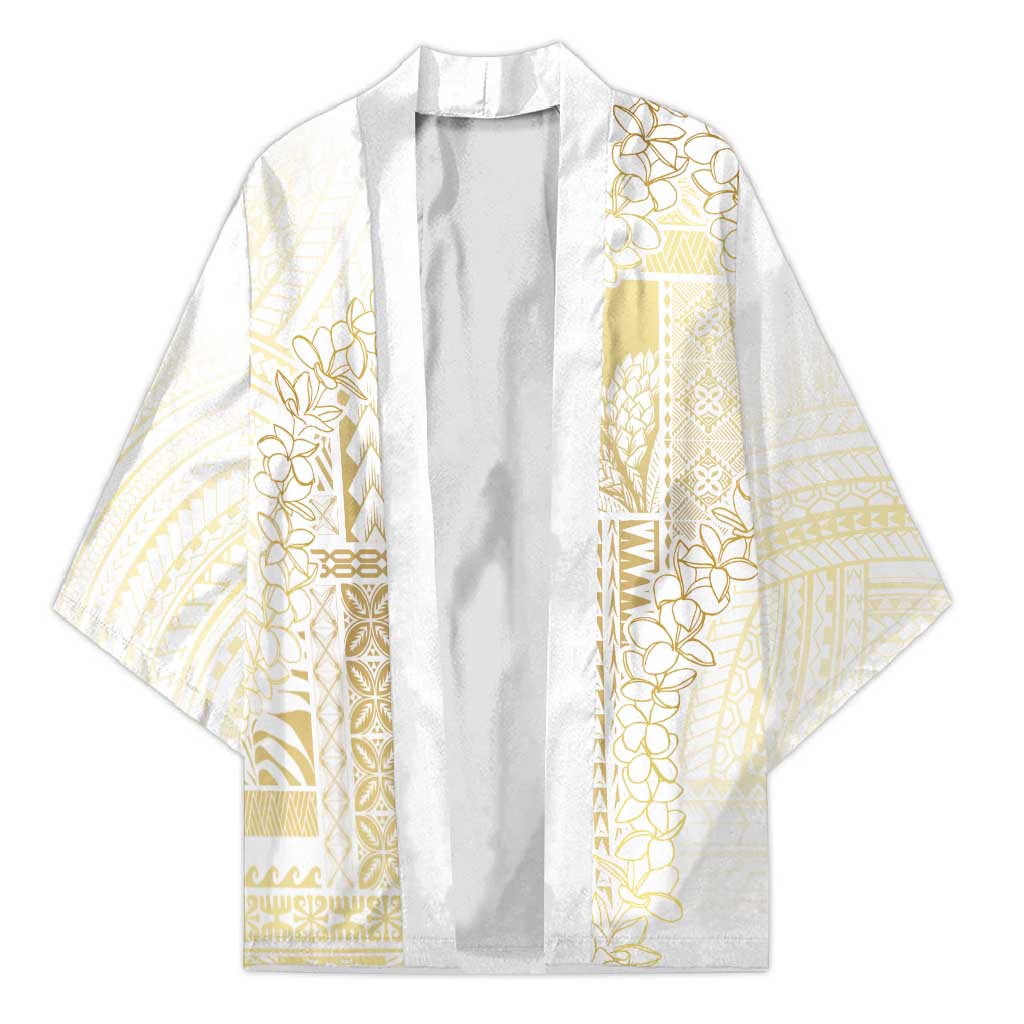 Samoa Lotu Tamaiti Mamanu Siapo Kimono Golden Plumeria - Polynesian Pride