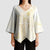 Samoa Lotu Tamaiti Mamanu Siapo Kimono Sleeve Blouse Golden Plumeria - Polynesian Pride