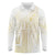 Samoa Lotu Tamaiti Mamanu Siapo Long Sleeve Polo Shirt Golden Plumeria - Polynesian Pride