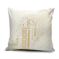 Samoa Lotu Tamaiti Mamanu Siapo Pillow Cover Golden Plumeria LT7 Gold - Polynesian Pride