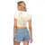 Samoa Lotu Tamaiti Mamanu Siapo Raglan Cropped T Shirt Golden Plumeria - Polynesian Pride