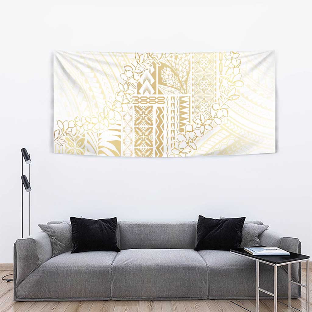 Samoa Lotu Tamaiti Mamanu Siapo Tapestry Golden Plumeria - Polynesian Pride