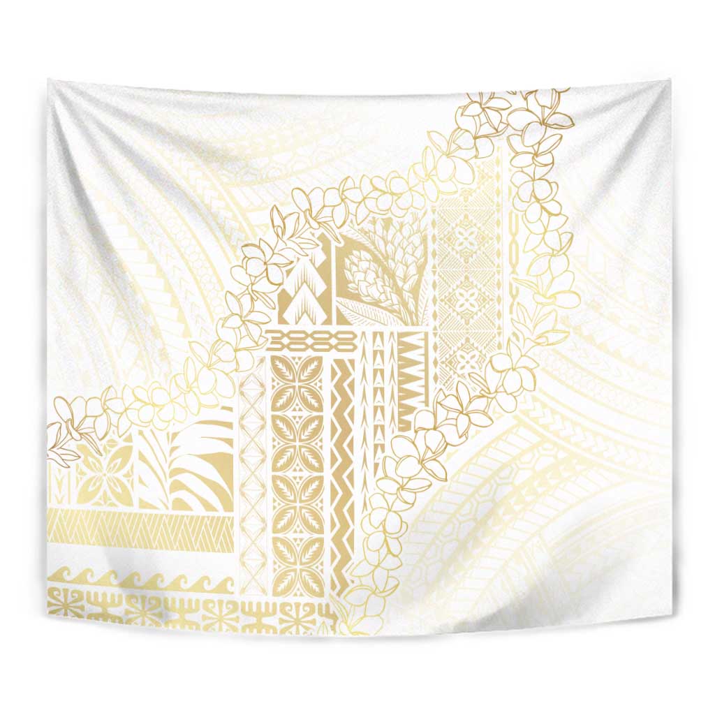 Samoa Lotu Tamaiti Mamanu Siapo Tapestry Golden Plumeria - Polynesian Pride
