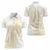 Samoa Lotu Tamaiti Mamanu Siapo Women Polo Shirt Golden Plumeria - Polynesian Pride