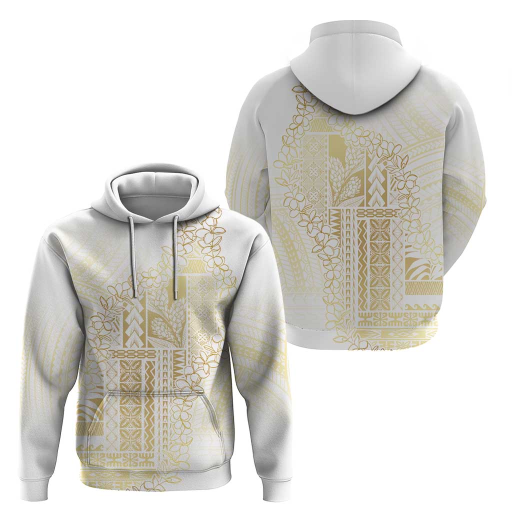 Samoa Lotu Tamaiti Mamanu Siapo Zip Hoodie Golden Plumeria - Polynesian Pride