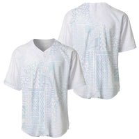 Samoa Lotu Tamaiti Mamanu Siapo Baseball Jersey Off White Plumeria - Polynesian Pride