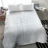 Samoa Lotu Tamaiti Mamanu Siapo Bedding Set Off White Plumeria - Polynesian Pride
