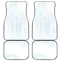 Samoa Lotu Tamaiti Mamanu Siapo Car Mats Off White Plumeria - Polynesian Pride
