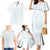 Samoa Lotu Tamaiti Mamanu Siapo Family Matching Mermaid Dress and Hawaiian Shirt Off White Plumeria - Polynesian Pride