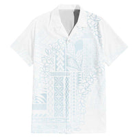 Samoa Lotu Tamaiti Mamanu Siapo Family Matching Mermaid Dress and Hawaiian Shirt Off White Plumeria - Polynesian Pride