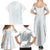 Samoa Lotu Tamaiti Mamanu Siapo Family Matching Summer Maxi Dress and Hawaiian Shirt Off White Plumeria - Polynesian Pride