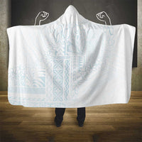 Samoa Lotu Tamaiti Mamanu Siapo Hooded Blanket Off White Plumeria - Polynesian Pride