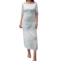 Samoa Lotu Tamaiti Mamanu Siapo Puletasi Off White Plumeria - Polynesian Pride