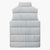 Samoa Lotu Tamaiti Mamanu Siapo Sleeveless Puffer Jacket Off White Plumeria - Polynesian Pride
